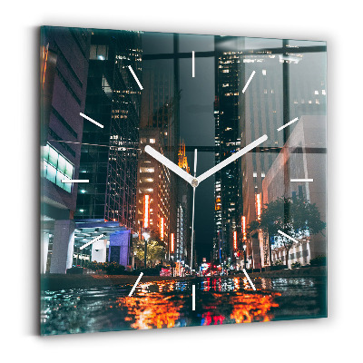 Štvorcové nástenné hodiny Hotel Hilton v Houstone