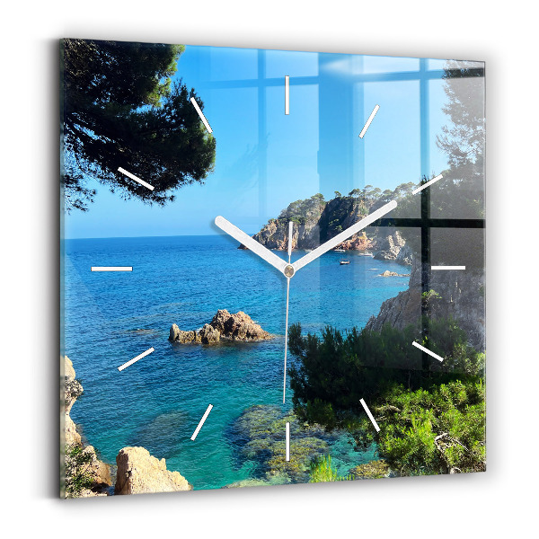 Sklenené hodiny Pobrežie Costa Brava