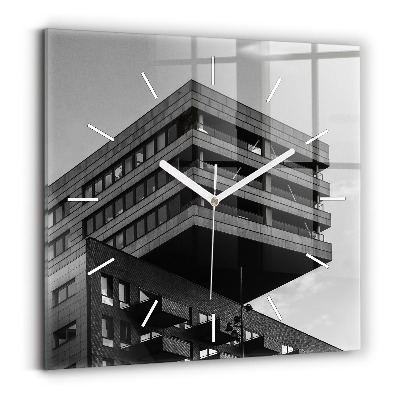 Štvorcové nástenné hodiny Architektúra v Amsterdame