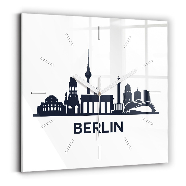 Sklenené hodiny Ilustrácia mesta Berlín