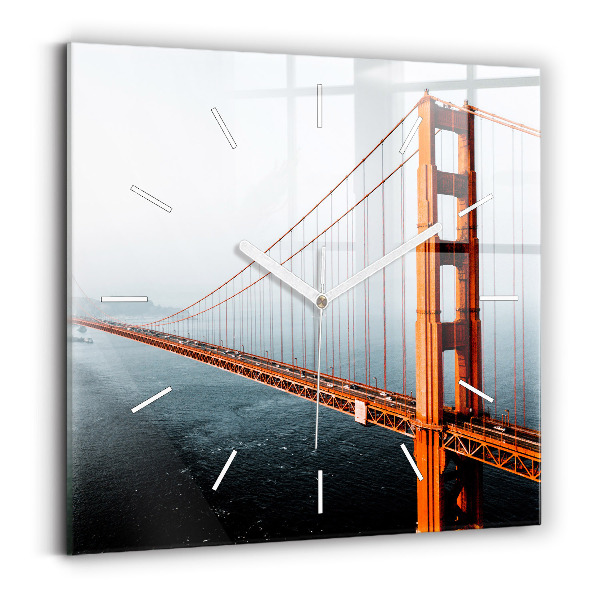 Štvorcové nástenné hodiny Most Golden Gate