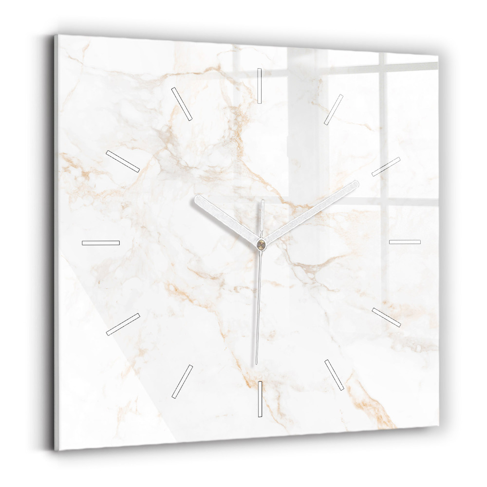 Štvorcové nástenné hodiny Elegantný mramor