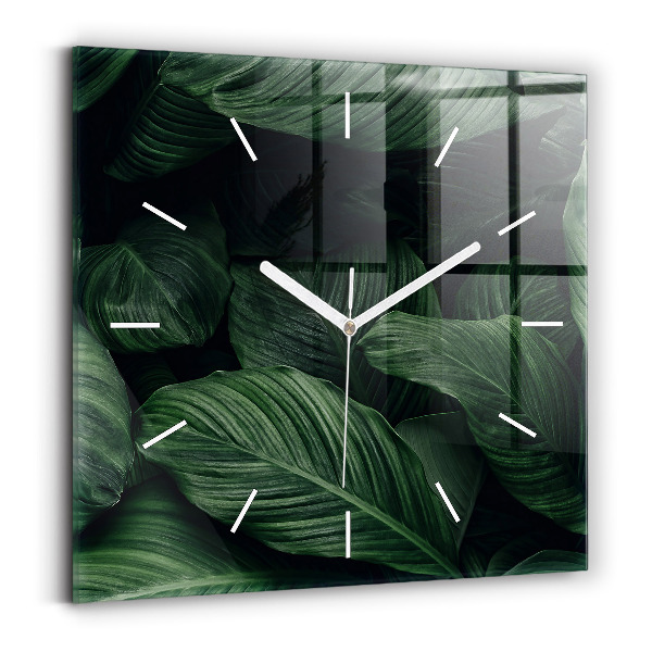 Štvorcové hodiny Tropická monstera