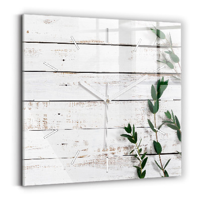 Sklenené hodiny Ľahké drevené dosky