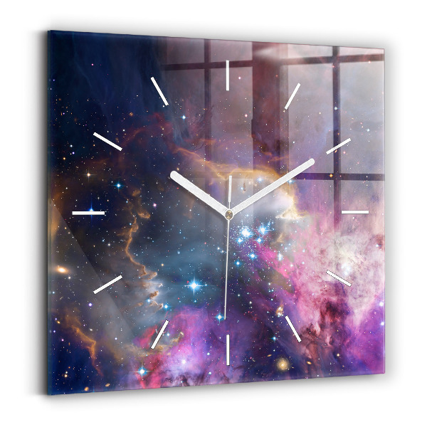 Sklenené hodiny Galaxia a hviezdy