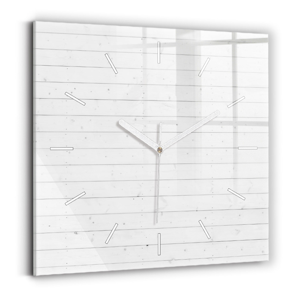Štvorcové hodiny Vzor drevených panelov