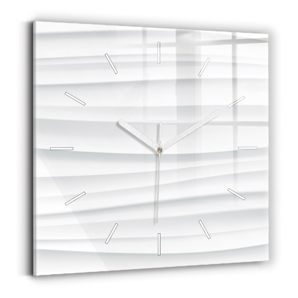 Štvorcové nástenné hodiny Textúra vĺn