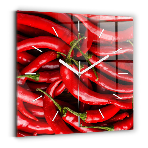 Štvorcové hodiny Horúce papriky
