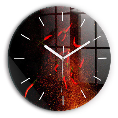 Okrúhle hodiny Chilli papričky