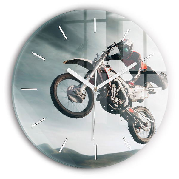 Okrúhle hodiny Motocykel Adrenalínový štýl