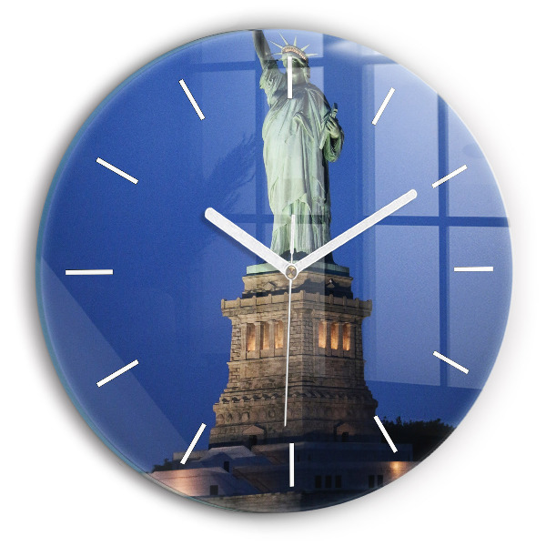 Okrúhle sklenené hodiny Socha slobody v New Yorku