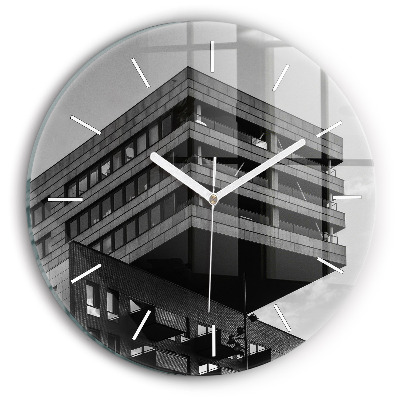 Okrúhle nástenné hodiny Architektúra v Amsterdame