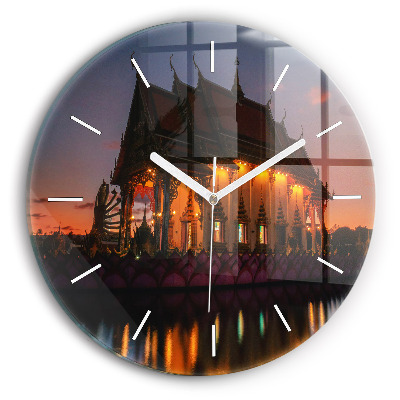 Okrúhle hodiny Chrám v Bangkoku