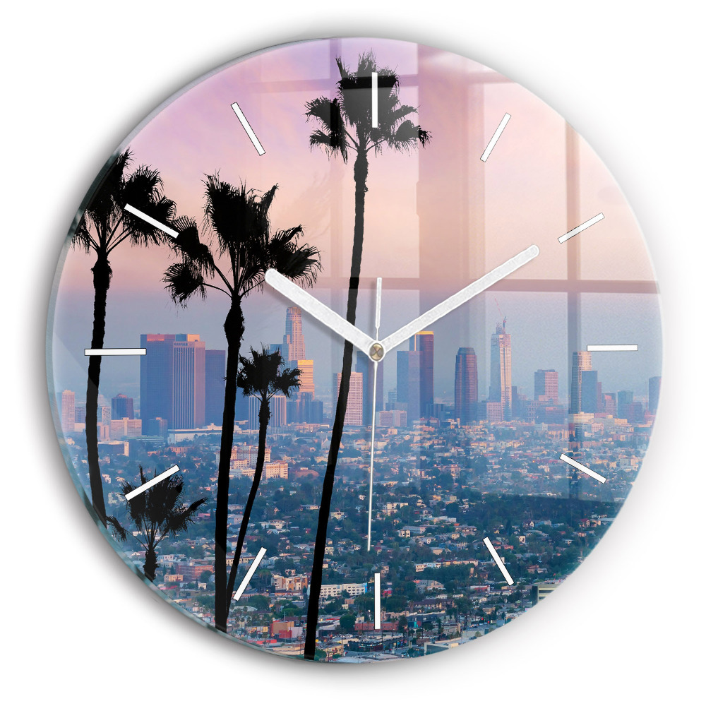 Okrúhle hodiny Západ slnka v Los Angeles