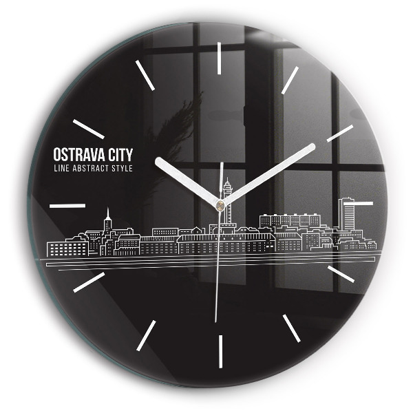 Okrúhle hodiny Kresba mesta Ostrava