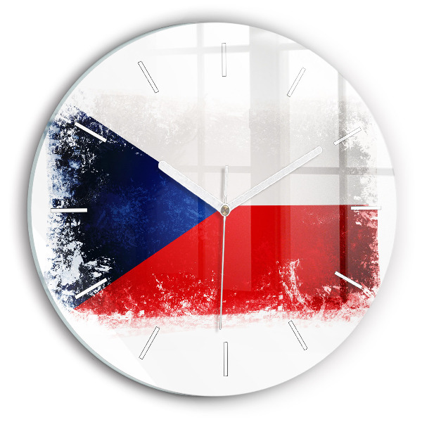 Okrúhle hodiny Vlajka Českej republiky