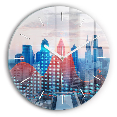 Okrúhle hodiny Mrakodrapy vo Filadelfii
