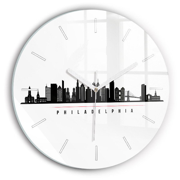 Okrúhle hodiny Ilustrácia Philadelphia