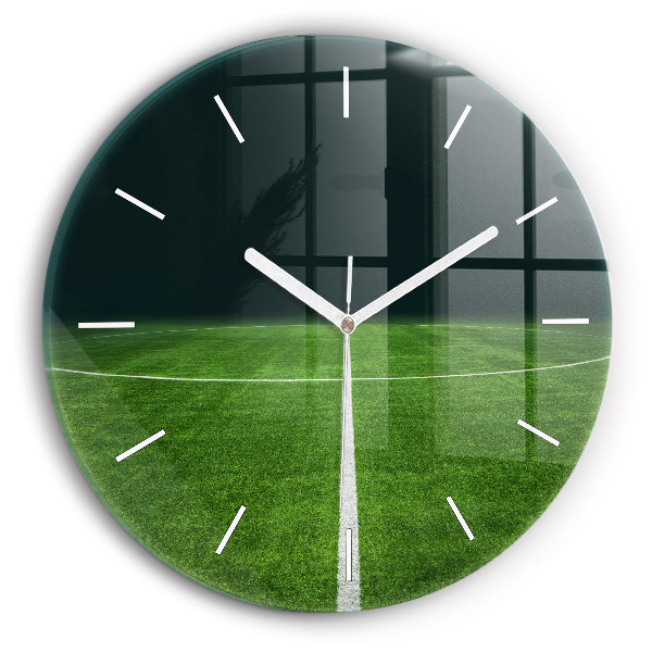 Okrúhle nástenné hodiny Futbalové ihrisko
