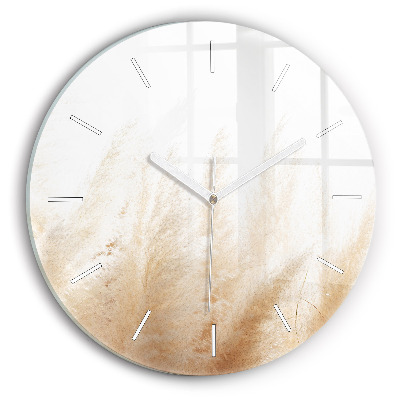 Okrúhle nástenné hodiny Obilný klas